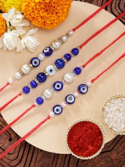 Karatcart - Rakhi for Brother Evil Eye Handmade Rakhi with Roli & Chawal