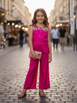 devils n angels - Pink Sequin Party Co-Ord Set