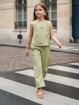devils n angels - Stylish Sage Green Co-Ord Set