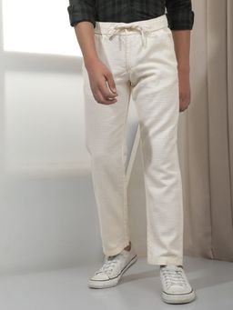CRIMSOUNE CLUB - Boy'S Cream Cotton Trousers