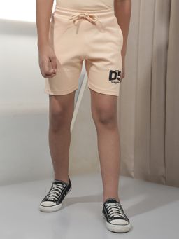 CRIMSOUNE CLUB - Boy'S Peach Graphic Print Shorts