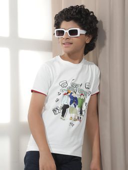 CRIMSOUNE CLUB - Boy'S White Graphic Print T-shirt