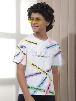 CRIMSOUNE CLUB - Boy'S White Printed T-shirt