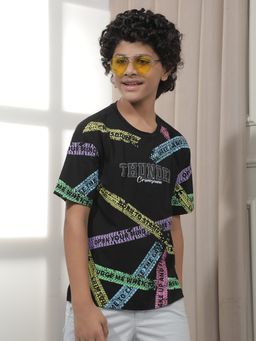 CRIMSOUNE CLUB - Boy'S Black Printed T-shirt