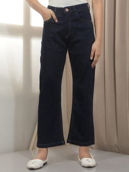 CRIMSOUNE CLUB - Girl'S Navy Blue Straight Jeans