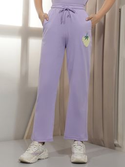 CRIMSOUNE CLUB - Girl'S Lavender Solid Trackpant