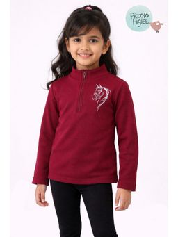 Piccolo Piglet - Riding Full Sleeve T-shirt- Maroon