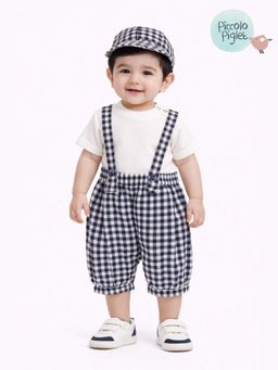 Piccolo Piglet - Retro Rober Dungaree And T-shirt With Cap