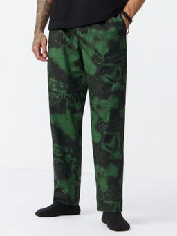 The Souled Store - Green Printed Regular Pyjama