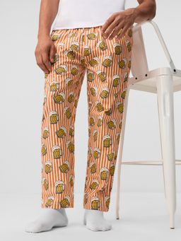 The Souled Store - Orange Printed Regular Pyjama