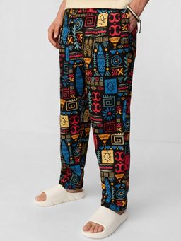 The Souled Store - Black Abstract Regular Pyjama