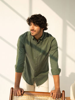 Andamen - Regular Fit Amazon Twill Shirt