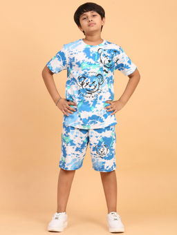 Ninos Dreams - Blue Printed T-Shirt and Shorts (Set of 2)