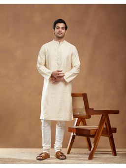 Fabindia - Natural Viscose Blend Butta Long Kurta
