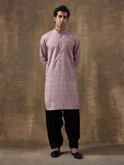 SATWAA - Light Lavender Khadi Men Kurta