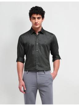 Arrow Newyork - Men Olive Full Sleeves Printed Shirt