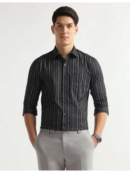 Arrow - Men Brown Full Sleeves Printed Shirt