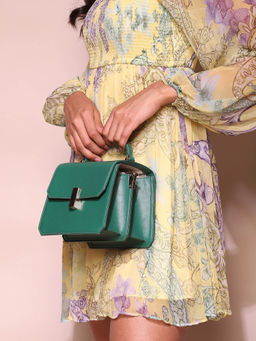 Label Ritu Kumar - Teal Liana Sling with Detachable Belt