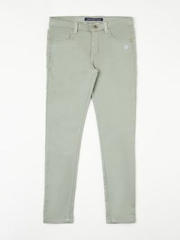 CRIMSOUNE CLUB - Girls Olive Solid Jeans