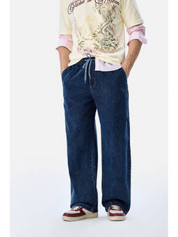 Snitch - Blue Washed Loose Casual Jeans For Men
