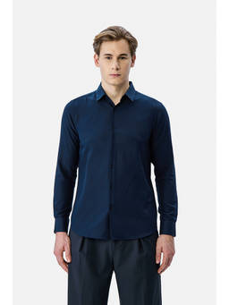 Snitch - Teal Solid Full Sleeves Slim Casual Shirt For Men