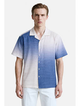 Snitch - Ombre Half Sleeves Boxy Casual Shirt For Men
