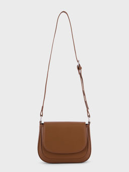 Twenty Dresses by Nykaa Fashion - Tan Solid Flap Sling Bag
