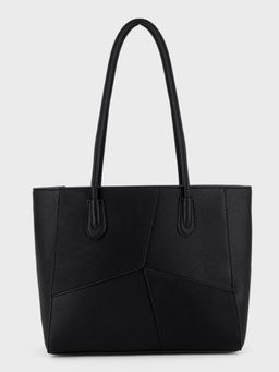 Twenty Dresses by Nykaa Fashion - Black Solid Rectangular Tote Bag