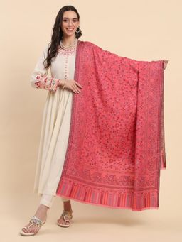 La Vastraa - Pink Woolen Kani Shawl Design