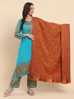 La Vastraa - Mustard Kani Woven Design Shawl