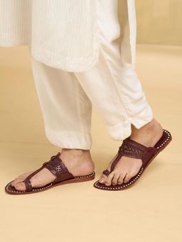 Fabindia - Brown Leather Kolhapuris