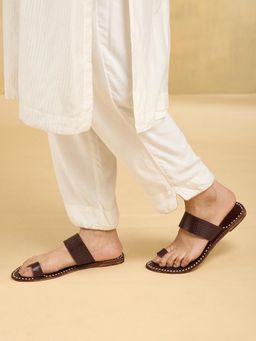 Fabindia - Brown Leather Kolhapuris