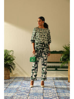 Label Deepika Nagpal - Lisa Emerald Co-ord (Set of 2)