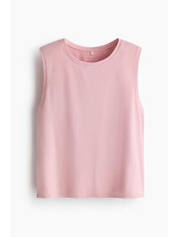 H&M - Women Pink Boxy-Style Sports Vest Top With Drymove