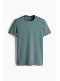 H&M - Men Green Muscle Fit Sports Top With Drymove