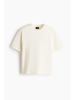 H&M - Men White Regular Fit Washed T-Shirt