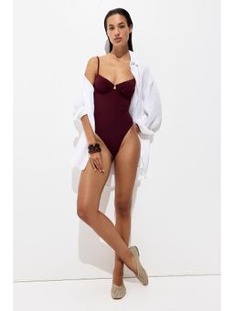 H&M - Women Red High Leg Swimsuit