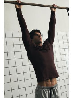 H&M - Men Brown Muscle Fit Sports Top With Drymove