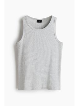 H&M - Men Grey Slim Fit Ribbed Vest Top