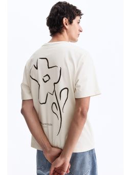 H&M - Men Beige Regular Fit Coolmaxa T-Shirt