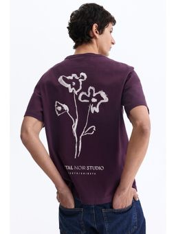 H&M - Men Purple Regular Fit Coolmaxa T-Shirt