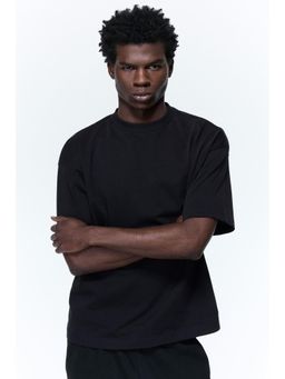 H&M - Men Black Oversized Fit Cotton T-Shirt