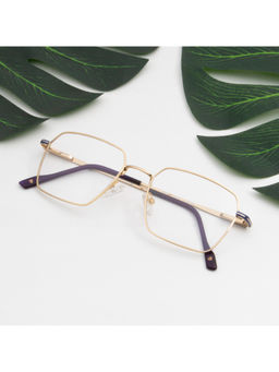 TED SMITH - Unisex Metal Square Gold Full Rim Frame