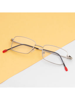TED SMITH - Unisex Metal Rectangle Silver Full Rim Frame