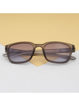 TED SMITH - Unisex Grey Lens & Steel-Toned Square Sunglasses
