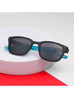 TED SMITH - Unisex Black Lens & Black Square Sunglasses