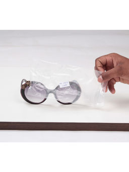 TED SMITH - Unisex Black Inside Green Full Rim Cat Eye Frame