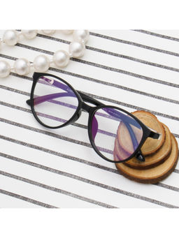 TED SMITH - Unisex Black Full Rim Cat Eye Frame