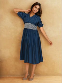 Autumnlane - Sharanya Cobalt Denim Blue Dress