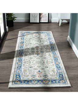 OBSESSIONS - Polypropylene Anti-Static Bedside Runner, Navy Blue